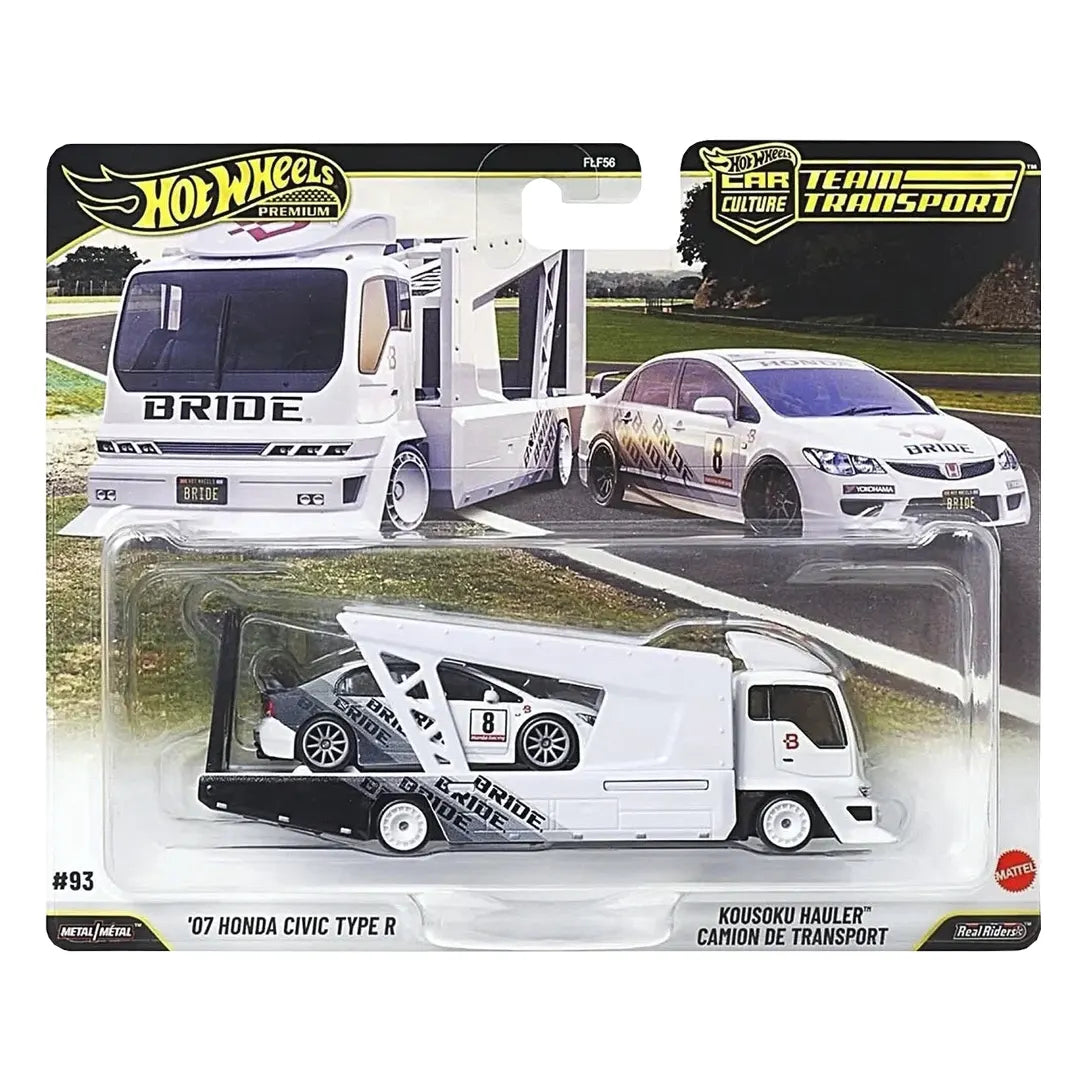 07 Honda Civic Type R y Kousoku Hauler - Team Transport 93 - Hot Wheels