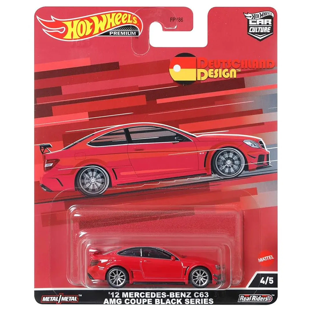 12 Mercedes Benz C63 Amg Coupe Black Series - Deutschland Design 4/5 - Hot Wheels