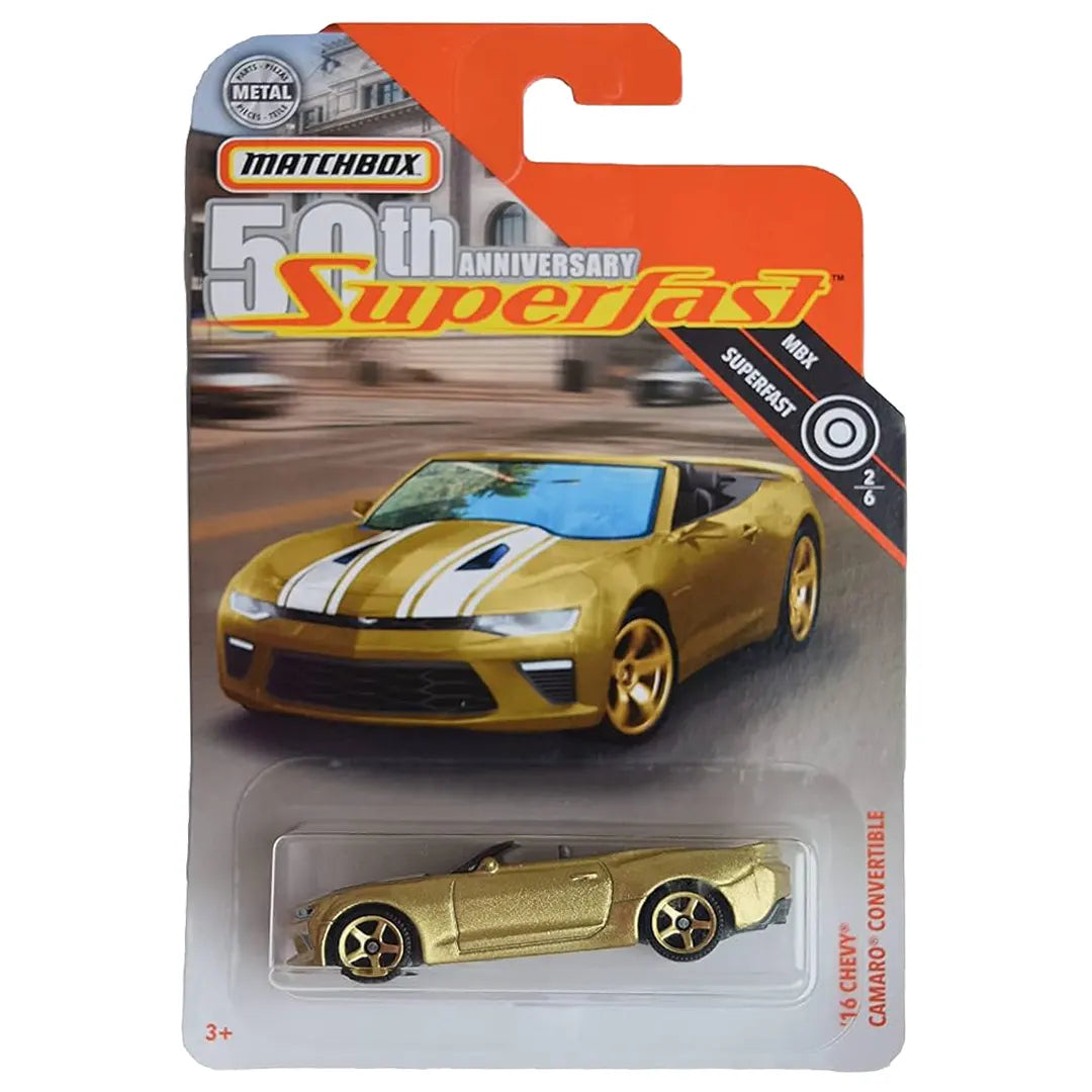 16 Chevy Camaro Convertible - 2/6 - 50th Aniversary Superfast - Matchbox