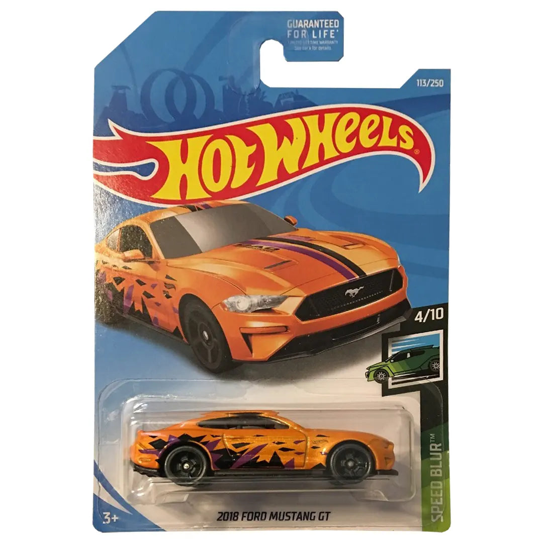 2018 Ford Mustang Gt - Speed Blur 4/10 - Hot Wheels
