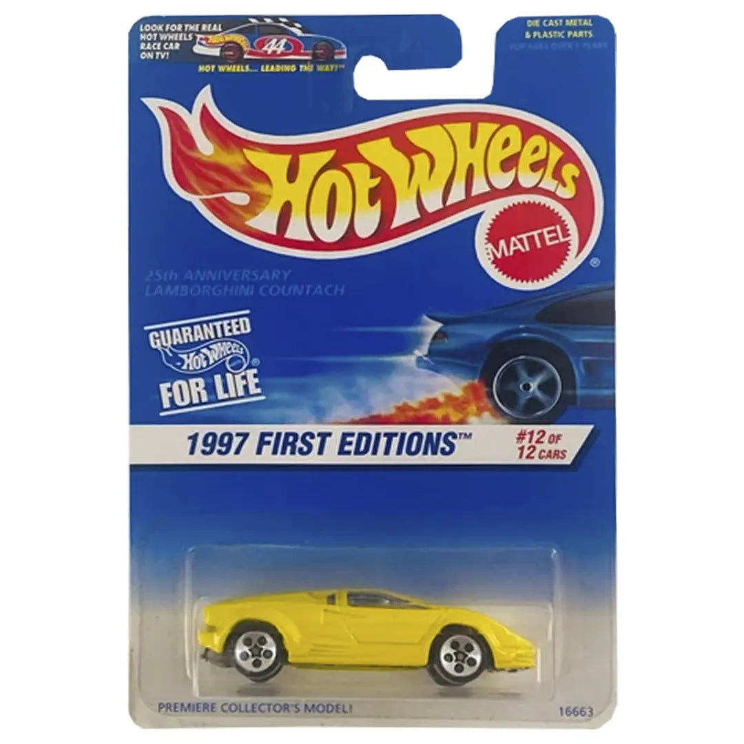 25th Anniversary Lamborghini Countach - 1997 First Editions 12/12 - Hot Wheels