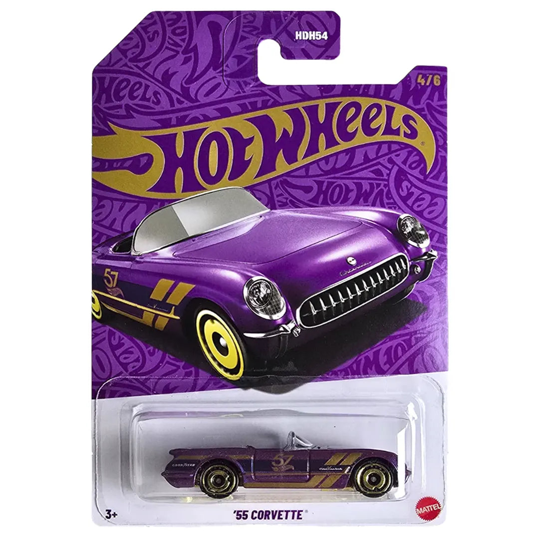 55 Corvette - Purple And Gold 4/6 - Hot Wheels