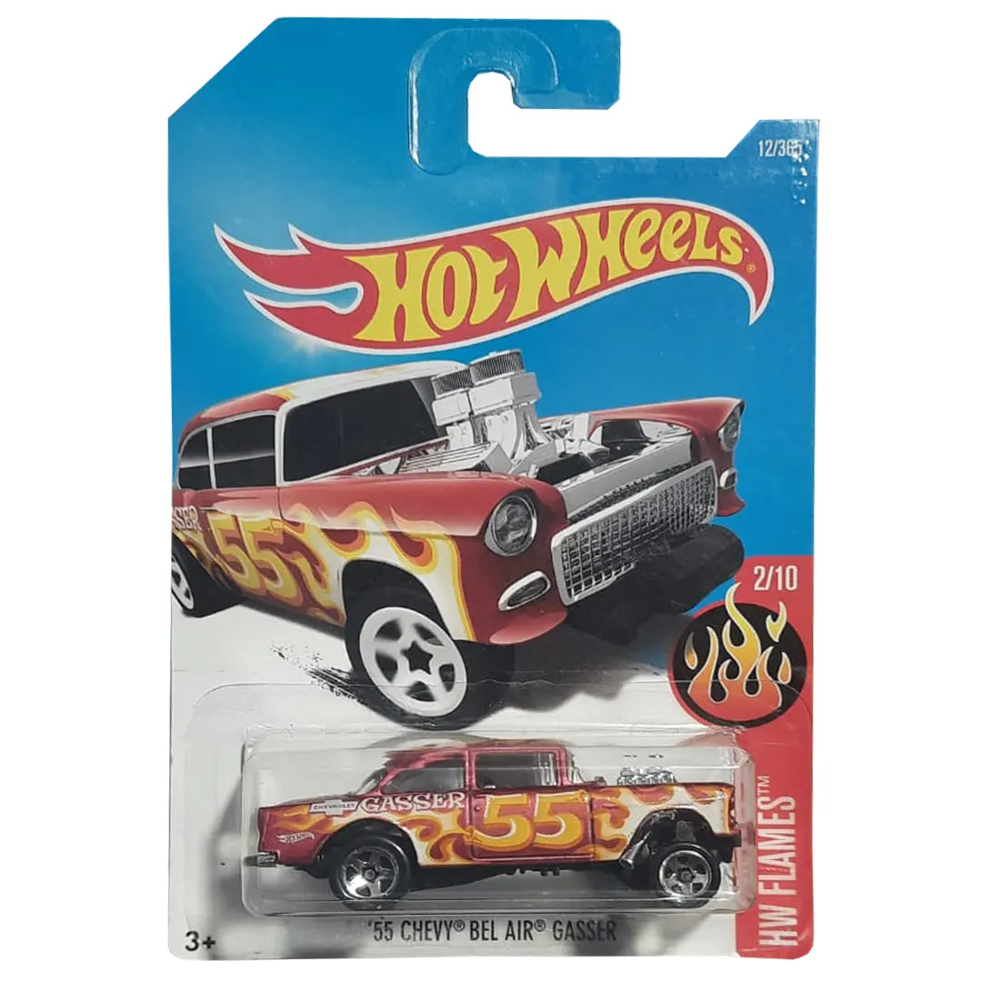 55 Chevy Bel Air Gasser - Flames 2/10 - Hot Wheels