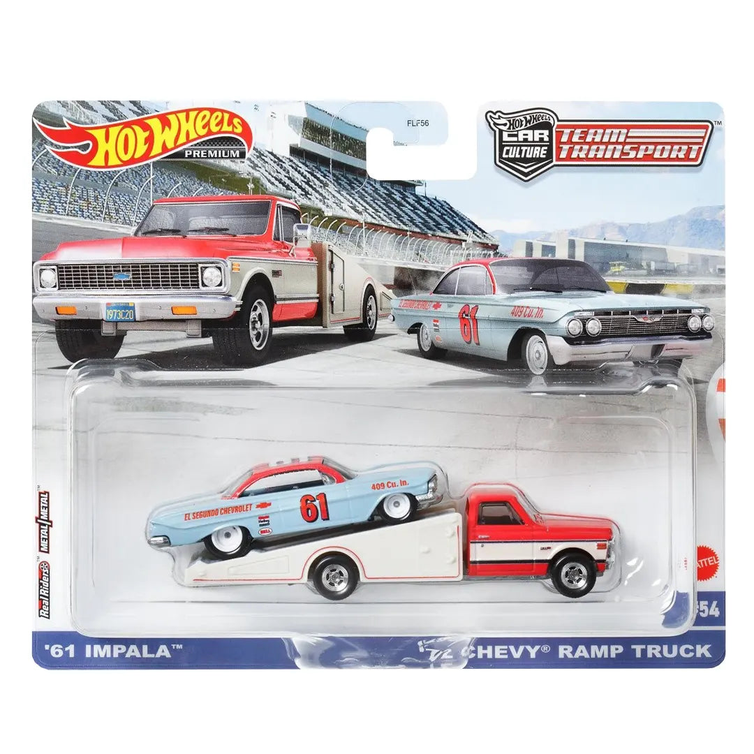 61 Impala y 72 Chevy Ramp Truck - Team Transport 2/3 - Hot Wheels