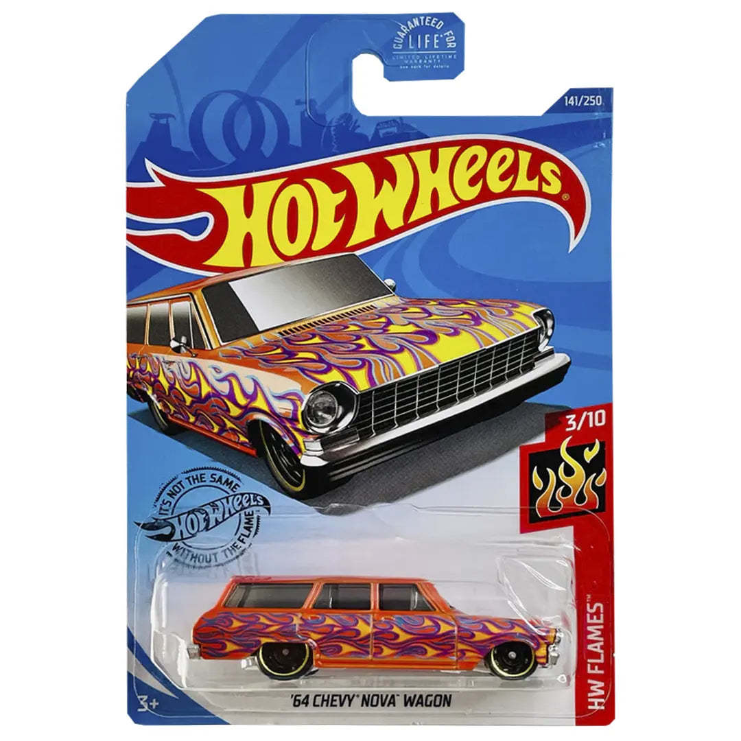 64 Chevy Nova Wagon - Flames 3/10 - Hot Wheels