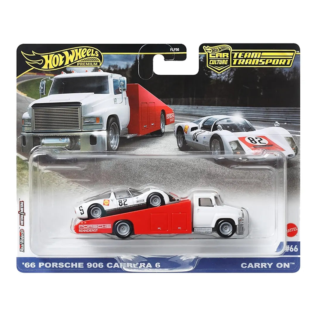 66 Porsche 906 Carrera 6 y Carry On - Team Transport 2/3 - Hot Wheels