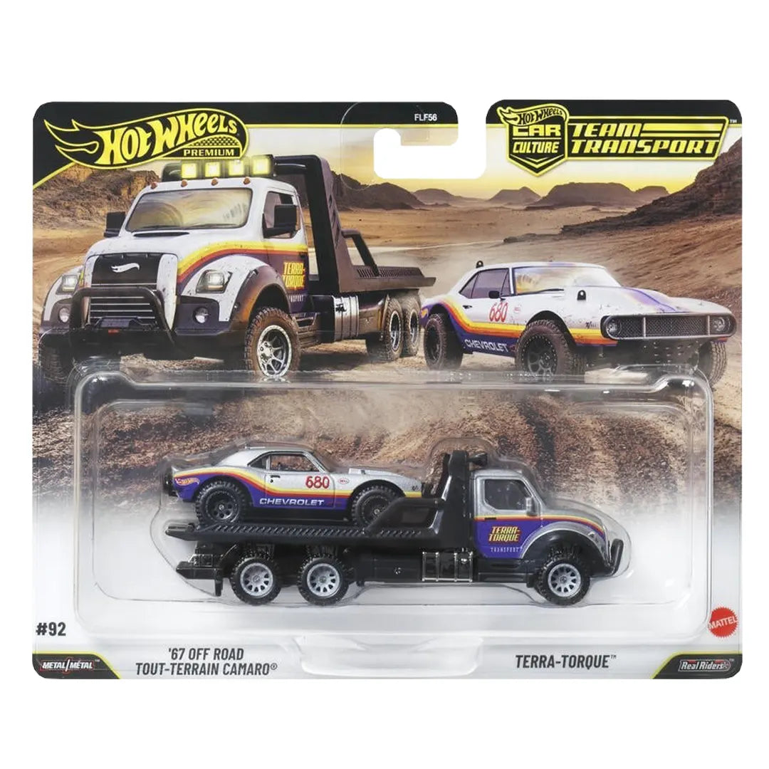 67 Off Road Tout Terrain Camaro y Terra Torque - Team Transport 92 - Hot Wheels