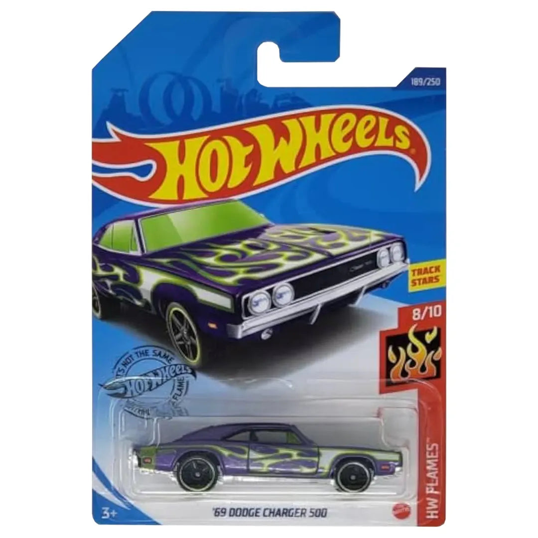 69 Dodge Charger 500 - Flames 8/10 - Hot Wheels