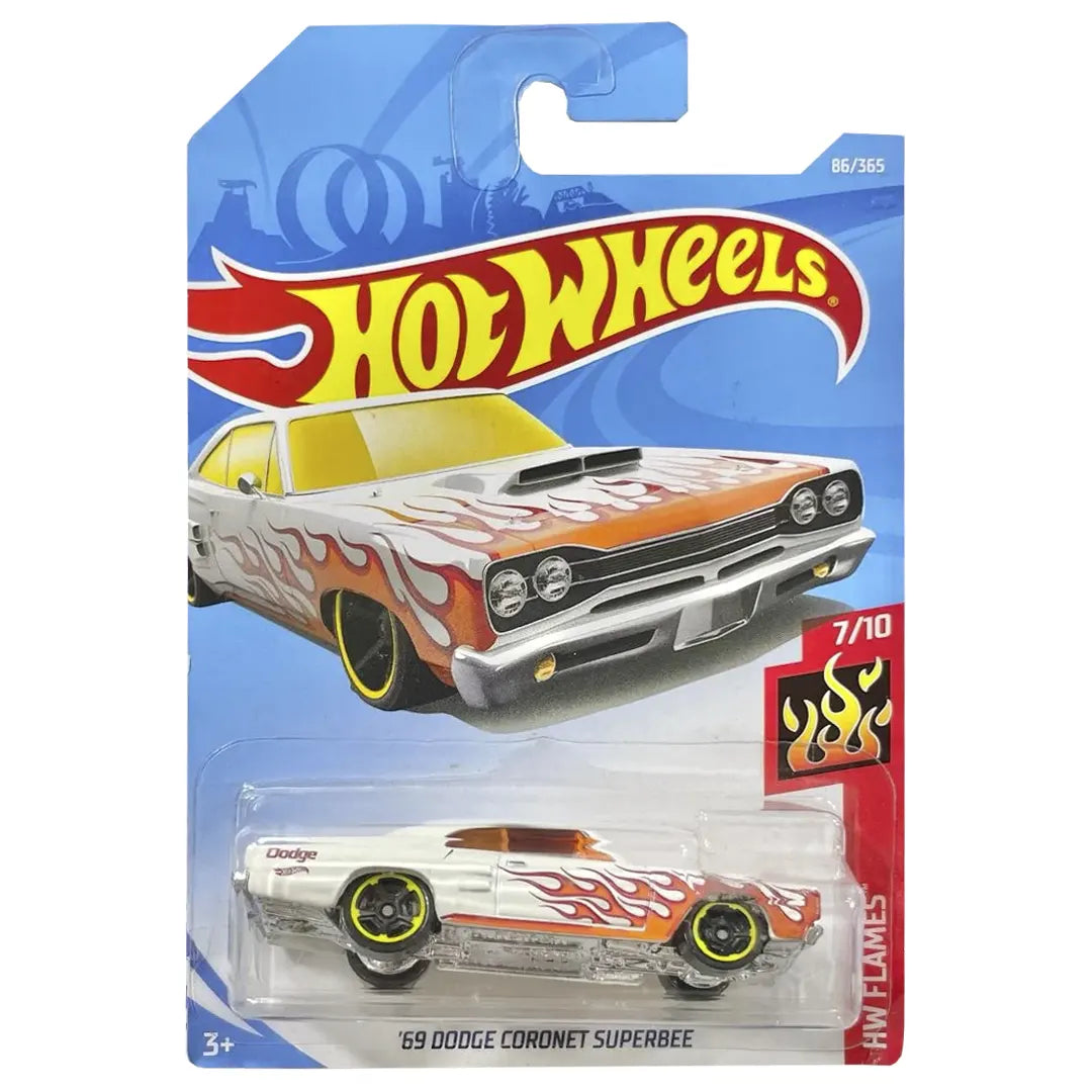 69 Dodge Coronet Superbee - Flames 7/10 - Hot Wheels