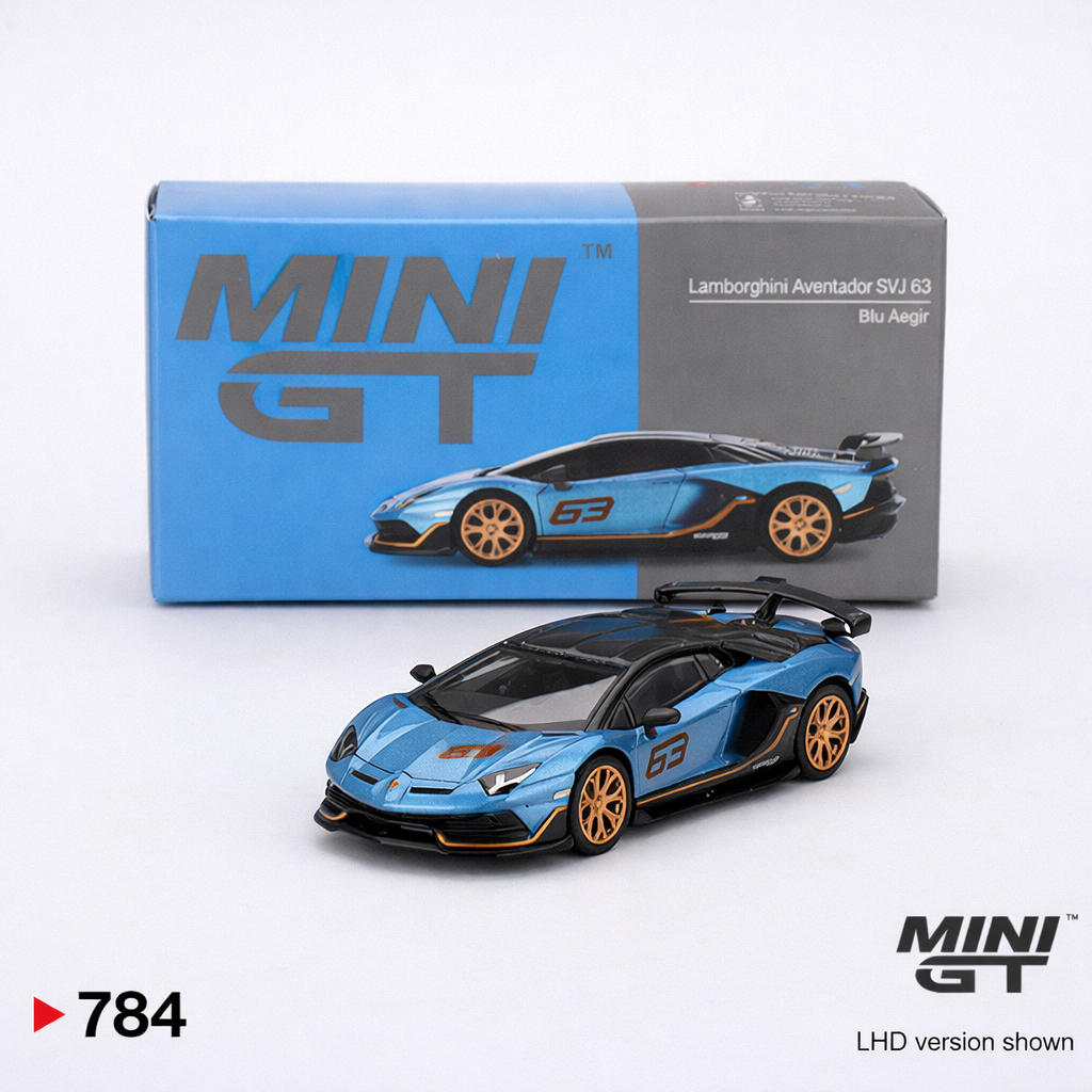 Lamborghini Aventador SVJ 63 – Blu Aegir - 784 - Mini GT