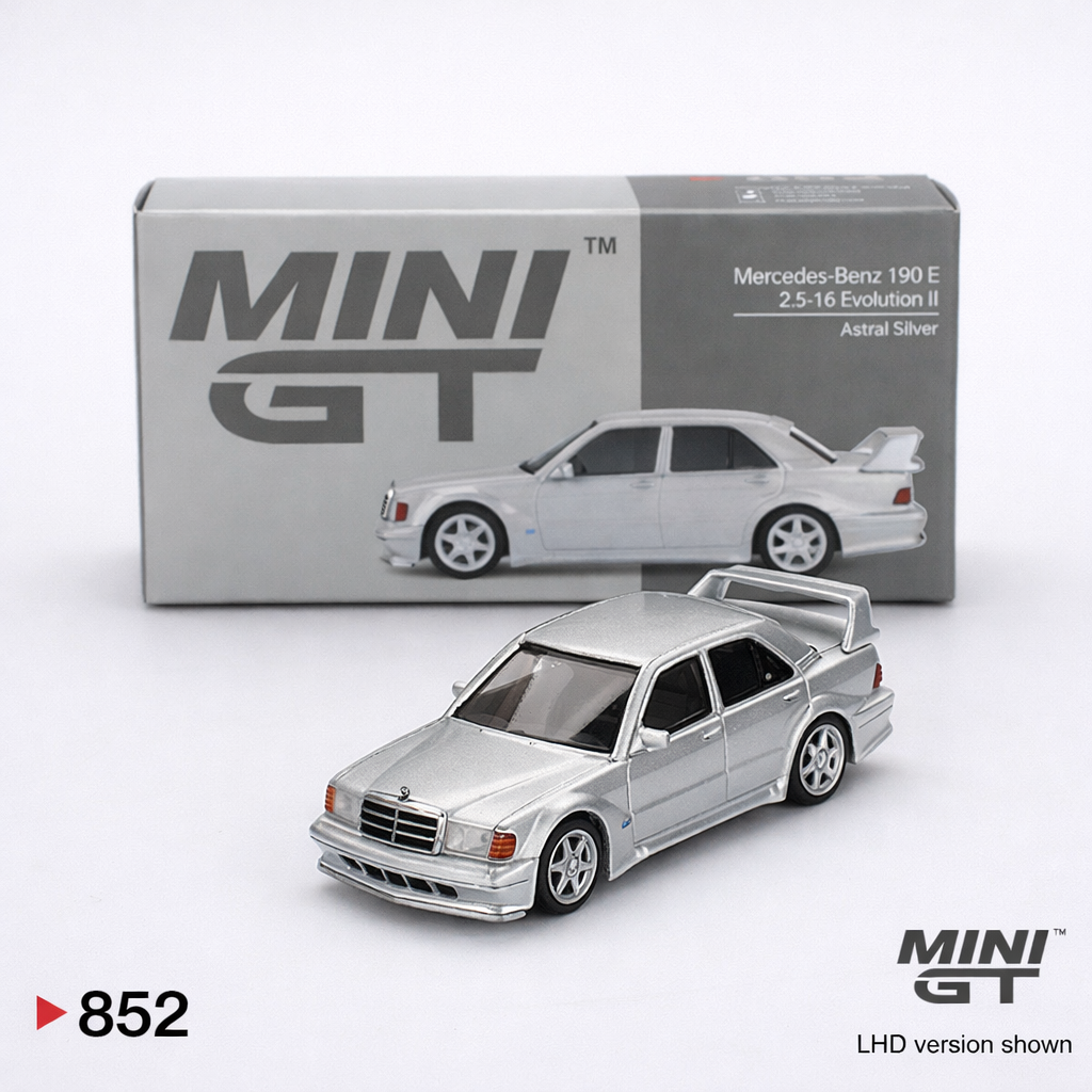 Mercedes-Benz 190E 2.5-16 Evolution II – Astral Silver - 852 - Mini GT