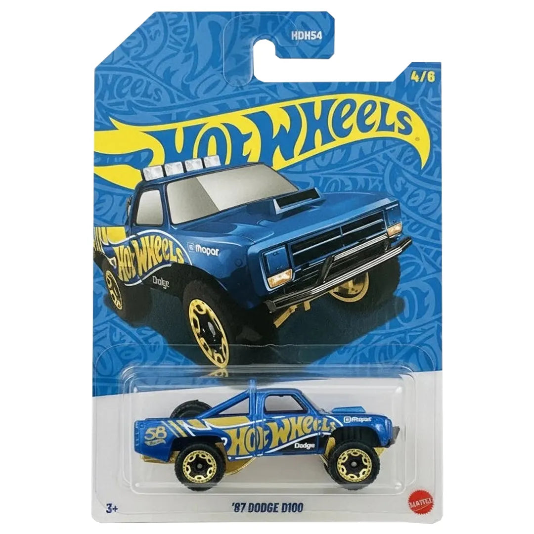 87 Dodge D100 - Blue And Gold 4/6 - Hot Wheels