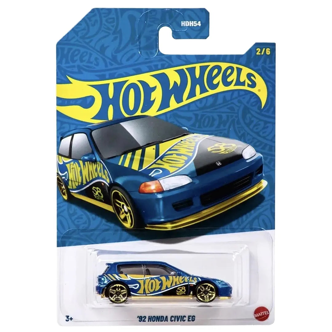 92 Honda Civic Eg - Blue And Gold 2/6 - Hot Wheels