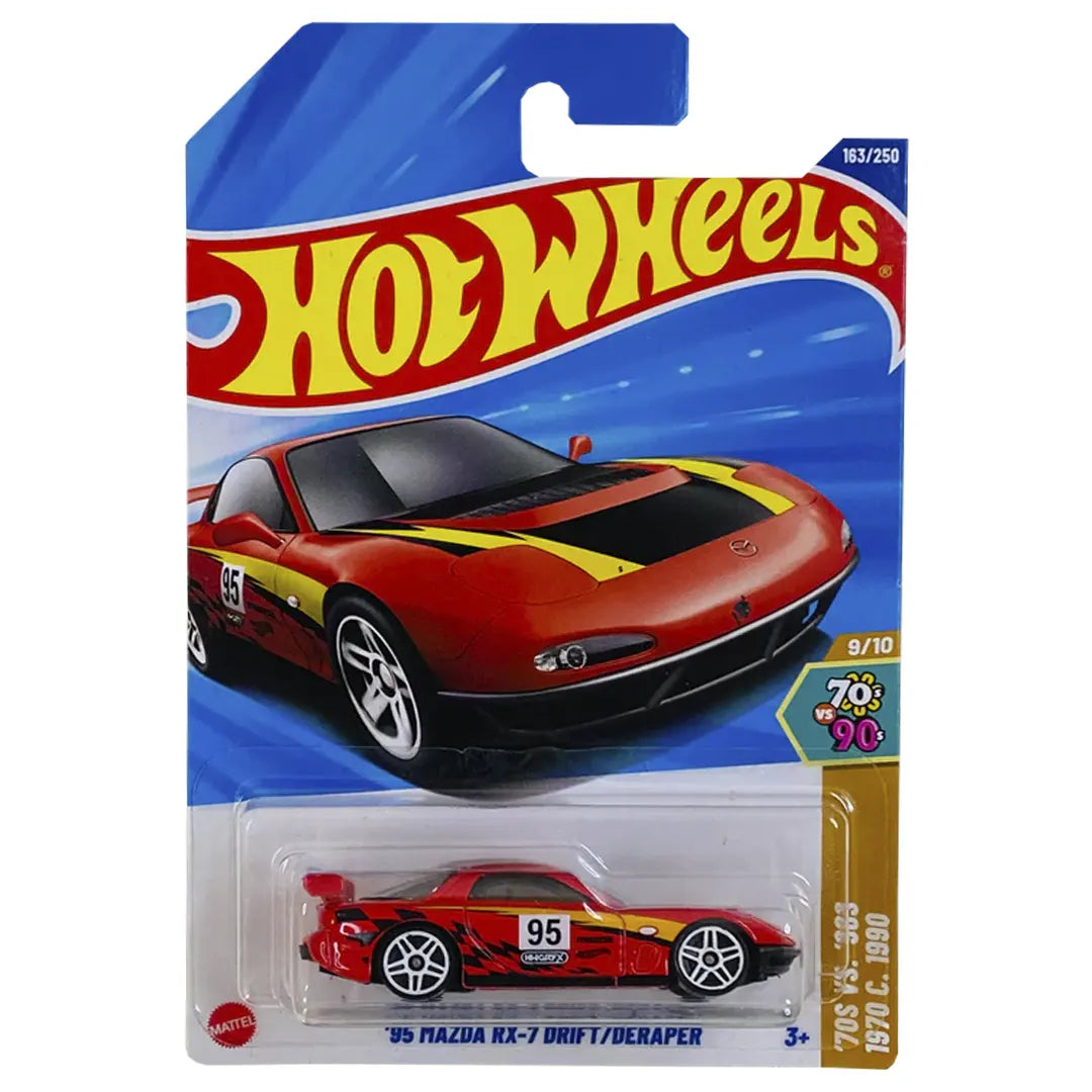 95 Mazda Rx-7 Drift - 70s vs 90s 9/10 - Hot Wheels