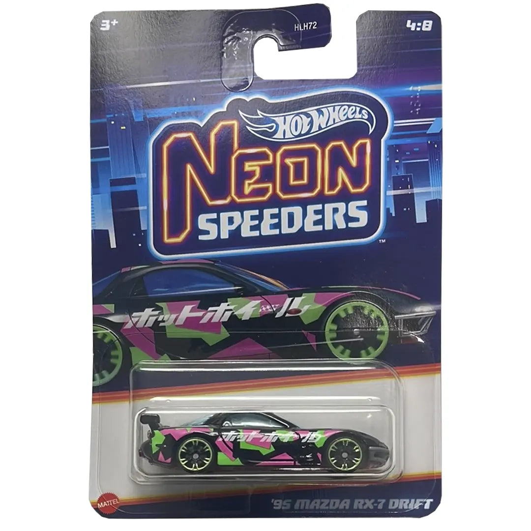 95 Mazda Rx-7 Drift - Neon Speeders 4/8 - Hot Wheels