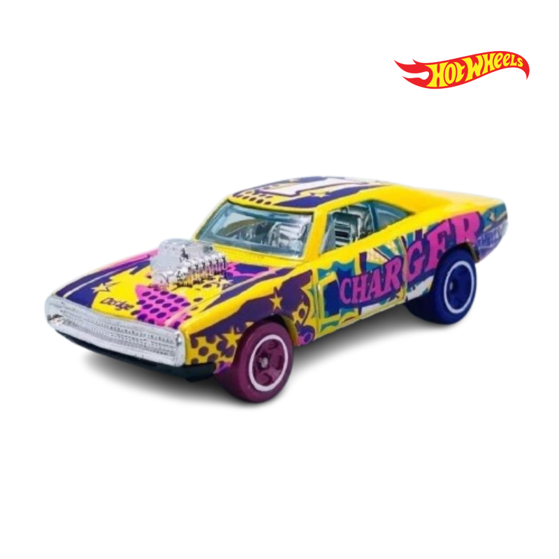 70 Dodge Charger R/T - Art Cars 4/10 - Hotwheels Básico - Autos sin Empaque