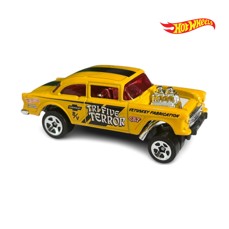55 Chevy Bel Air Gasser - Gassers 1/5 - Hotwheels Básico - Autos sin Empaque