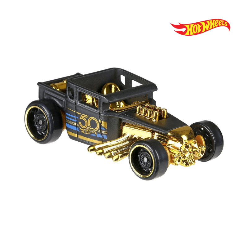 Bone Shaker - 50th Anniversary Black and Gold 1/6 - Hotwheels Básico - Autos sin Empaque