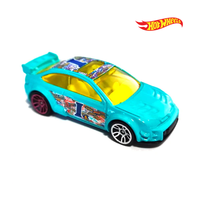 08 Ford Focus - Art Cars 8/10 - Hotwheels Básico - Autos sin Empaque