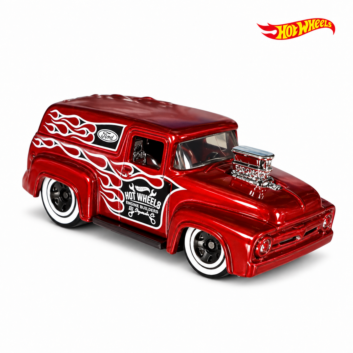 56 Ford F-100 - 5-Pack Flames 2024 - Hotwheels Básico - Autos sin Empaque