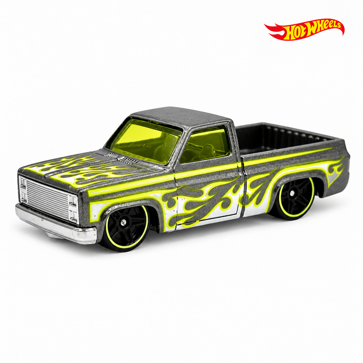 83 Chevy Silverado - 5-Pack Flames 2024 - Hotwheels Básico - Autos sin Empaque