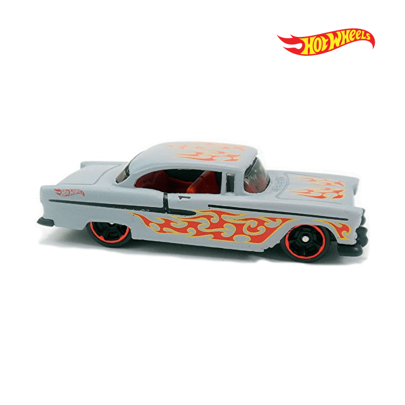 55 Chevy - Flames 2/10 - Hotwheels Básico - Autos sin Empaque