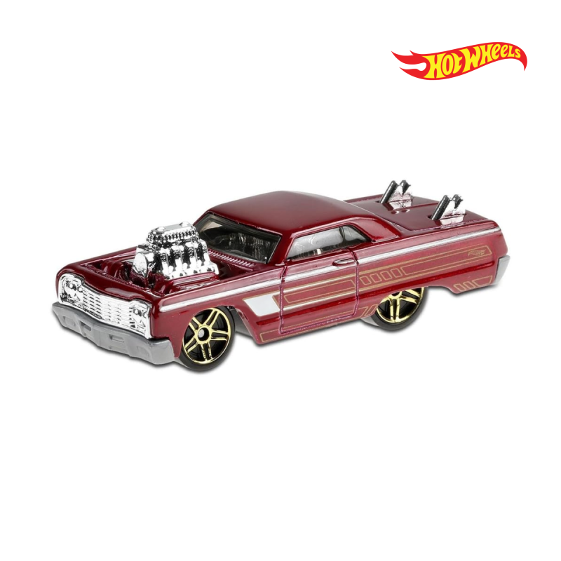 64 Chevy Impala - Tooned 9/10 - Hotwheels Básico - Autos sin Empaque