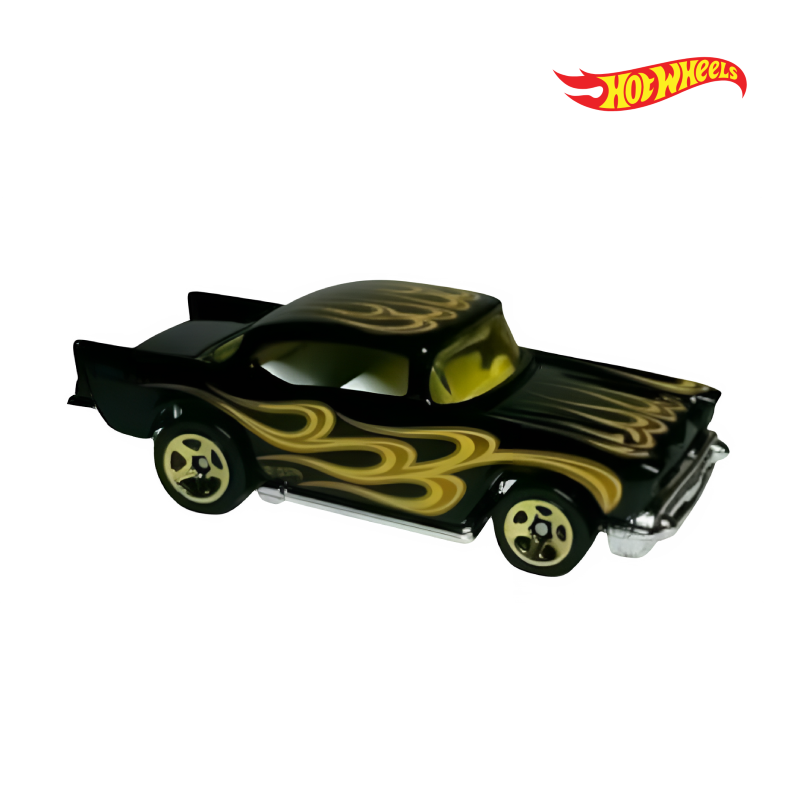 57 Chevy - Flames 6/10 - Hotwheels Básico - Autos sin Empaque