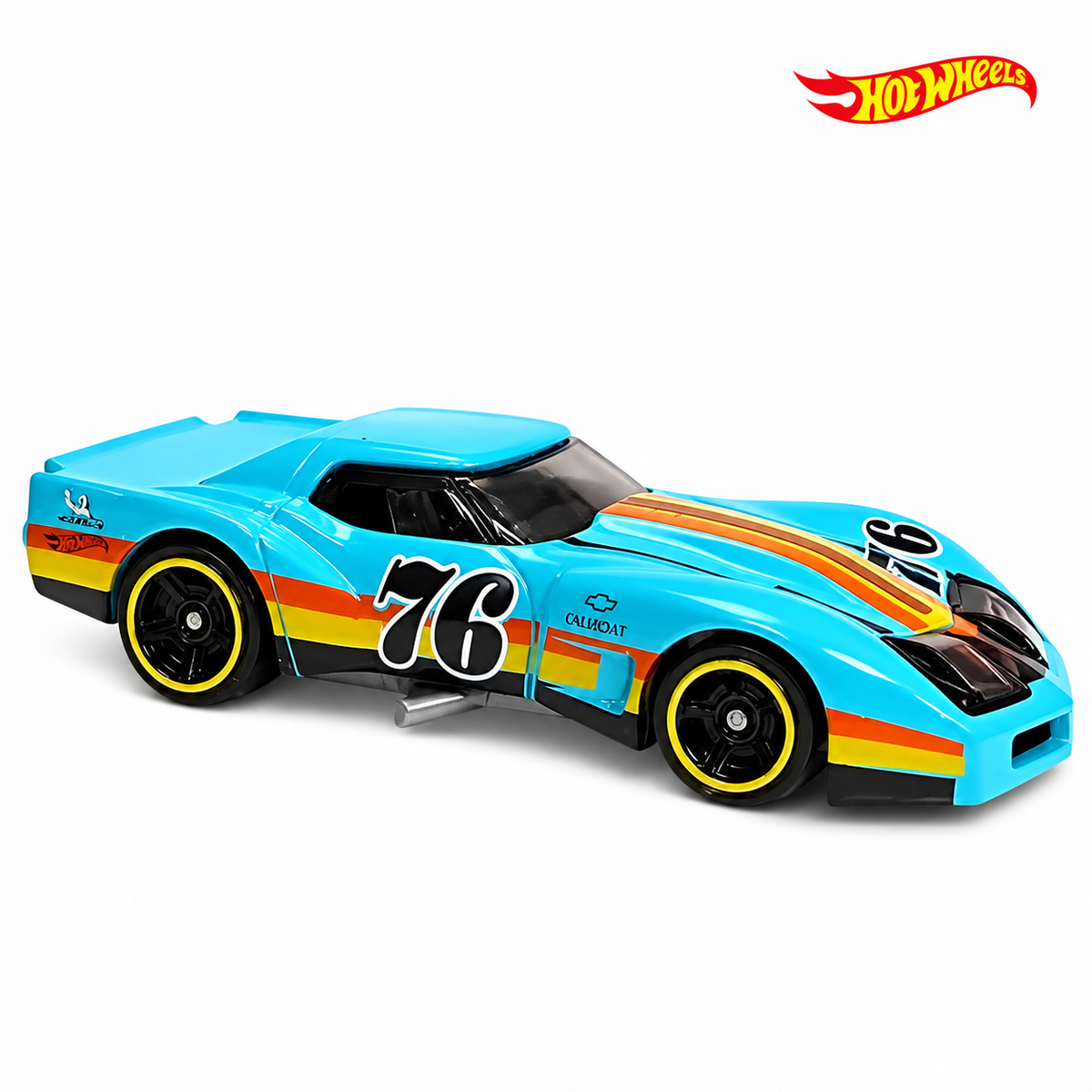 76 Greenwood Corvette - Race Day 4/10 - Hotwheels Básico - Autos sin Empaque