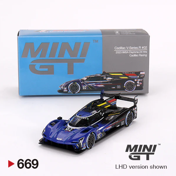 Cadillac V-Series.R #02 Cadillac Racing 2023 IMSA Daytona 24 Hrs " - 669 - Mini GT