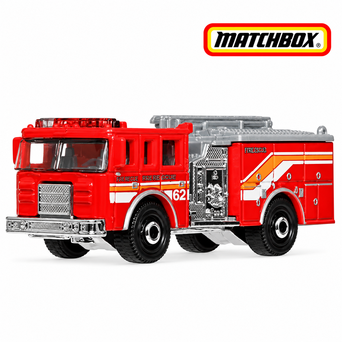Pierce Arrow Xt Fire Engine - 5-Pack Rescue - Matchbox Básico - Autos sin Empaque