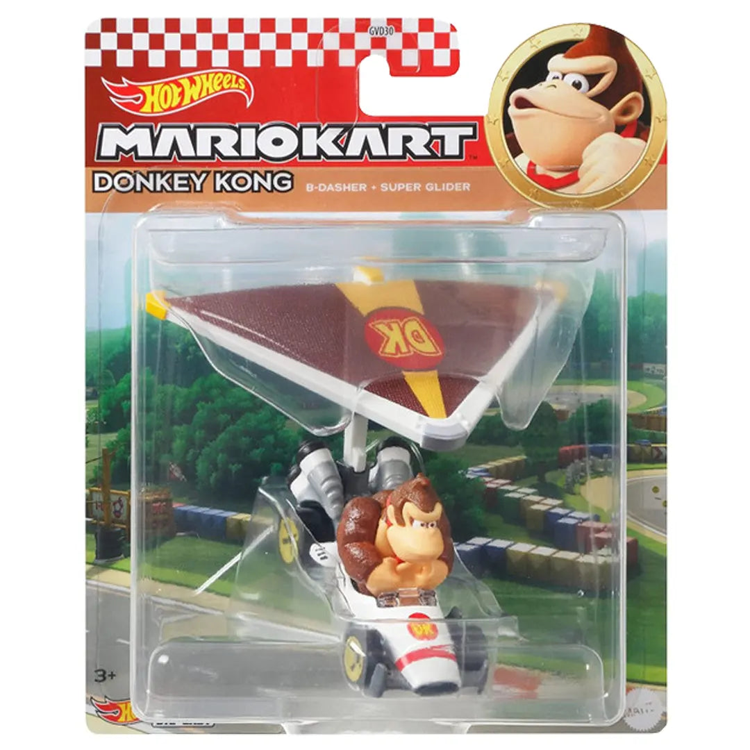 Donkey Kong B-Dasher + Super Glider - Mario Kart 4/6 - Hot Wheels