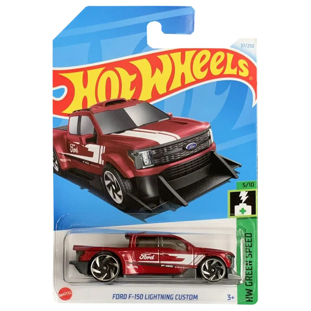 Ford f-150 Lightning Custom - Green speed 5/10 - Hot Wheels
