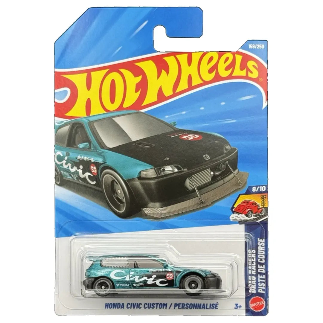 Honda Civic Custom - Drag Racers 8/10- Hot Wheels