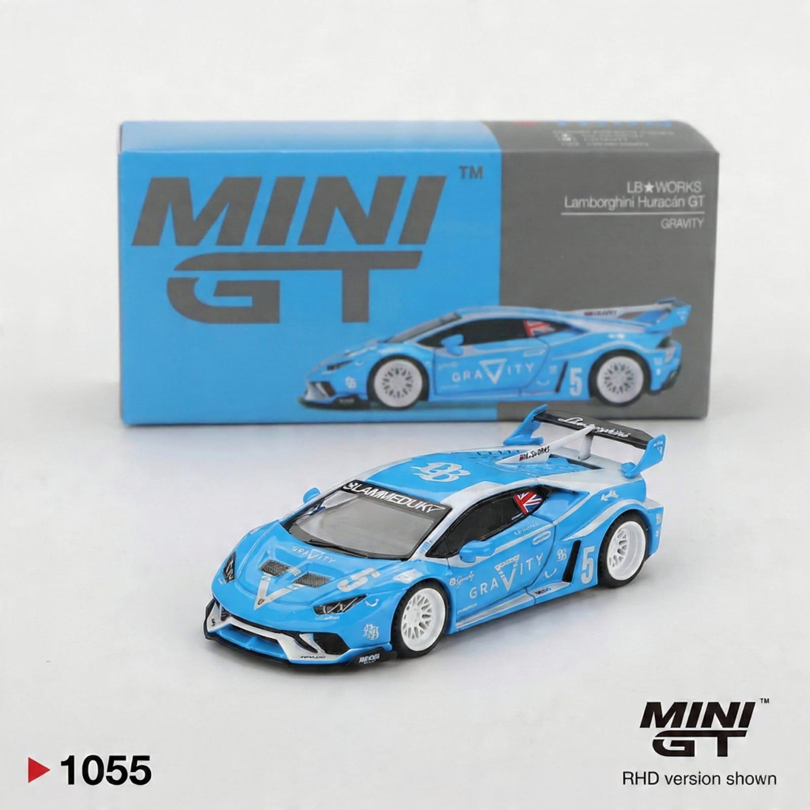 LB WORKS Lamborghini Huracán GT GRAVITY – Blue - 1055 - Mini GT