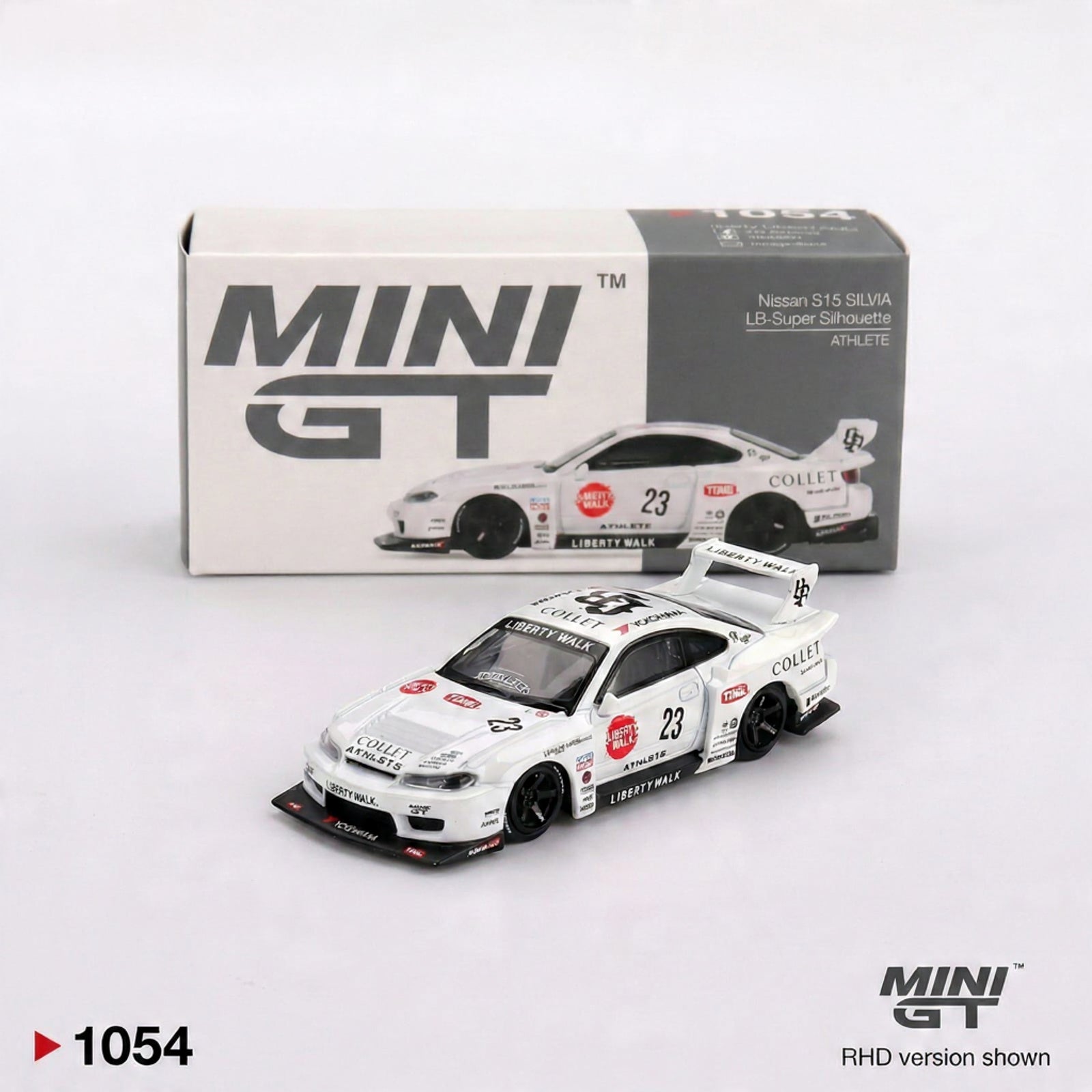 Nissan LB-Super Silhouette S15 SILVIA ATHLETE – White - 1054 - Mini GT