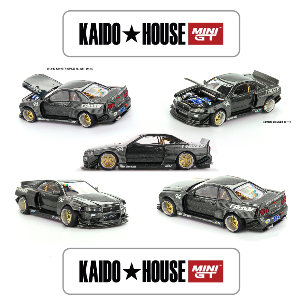Nissan Skyline Gt-R (R34) Kaido Works V2 - 222 - Mini GT