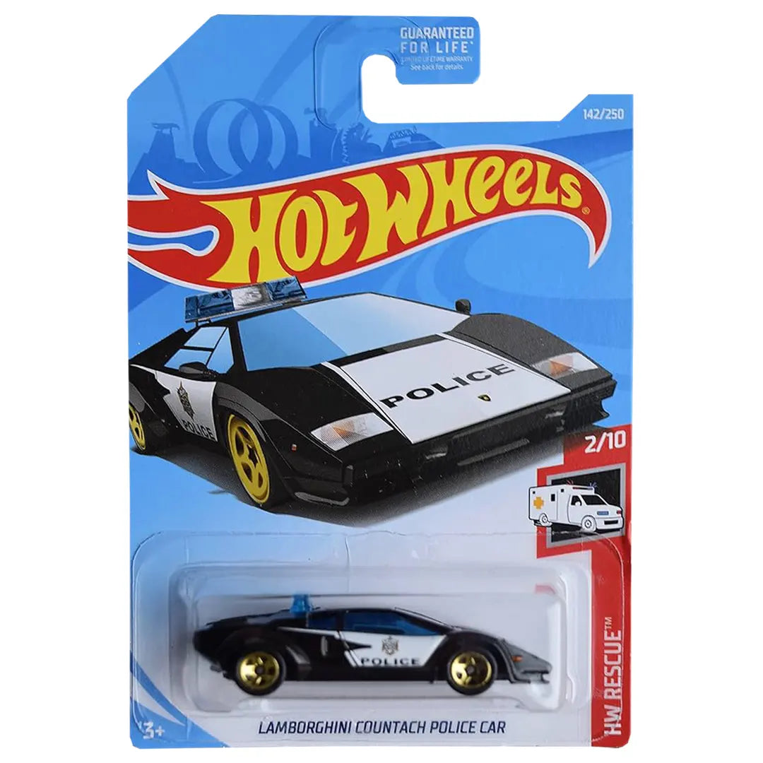 Lamborghini Countach Police Car - Rescue 2/10 - Hot Wheels