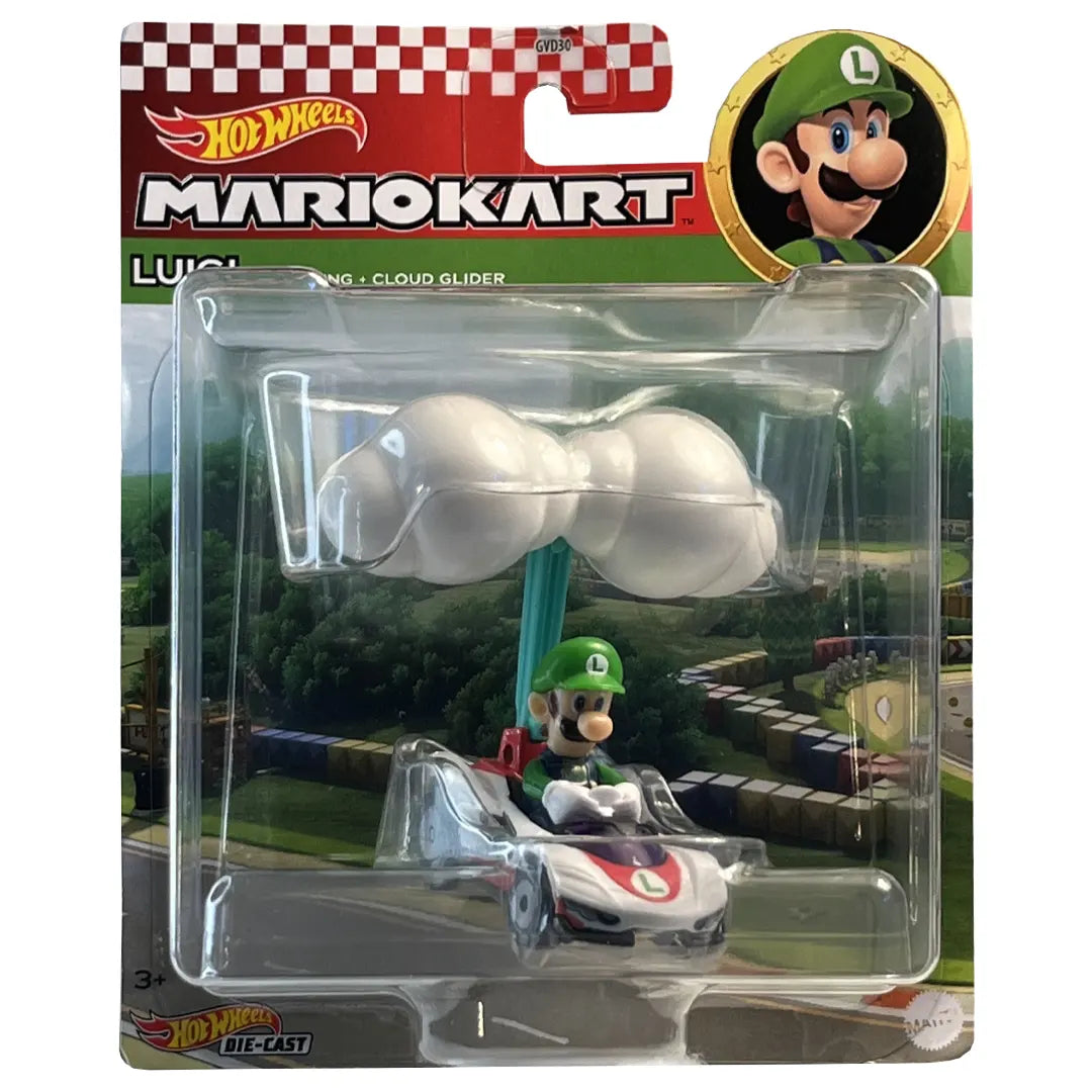 Luigi P-Wing + Cloud Glider - Mario Kart 3/6 - Hot Wheels