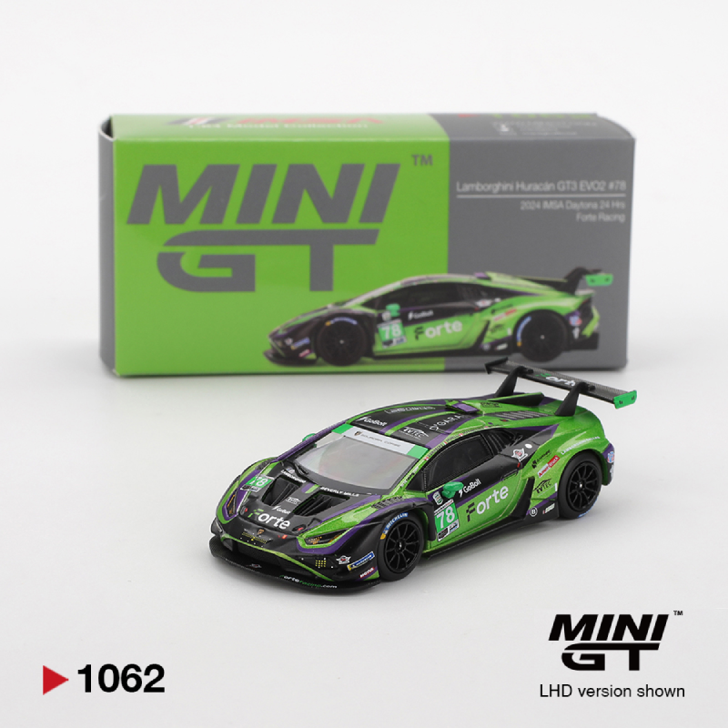 Lamborghini Huracan Gt3 Evo2 #78 - 2024 IMSA Daytona 24Hrs Forte Racing - 1062 - Mini GT