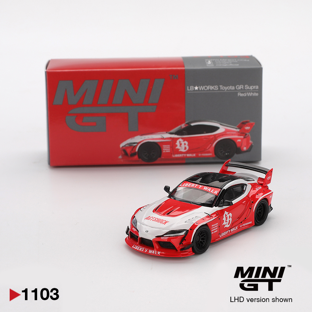 Lb Works Toyota Gr Supra - Red White - 1103 - Mini GT