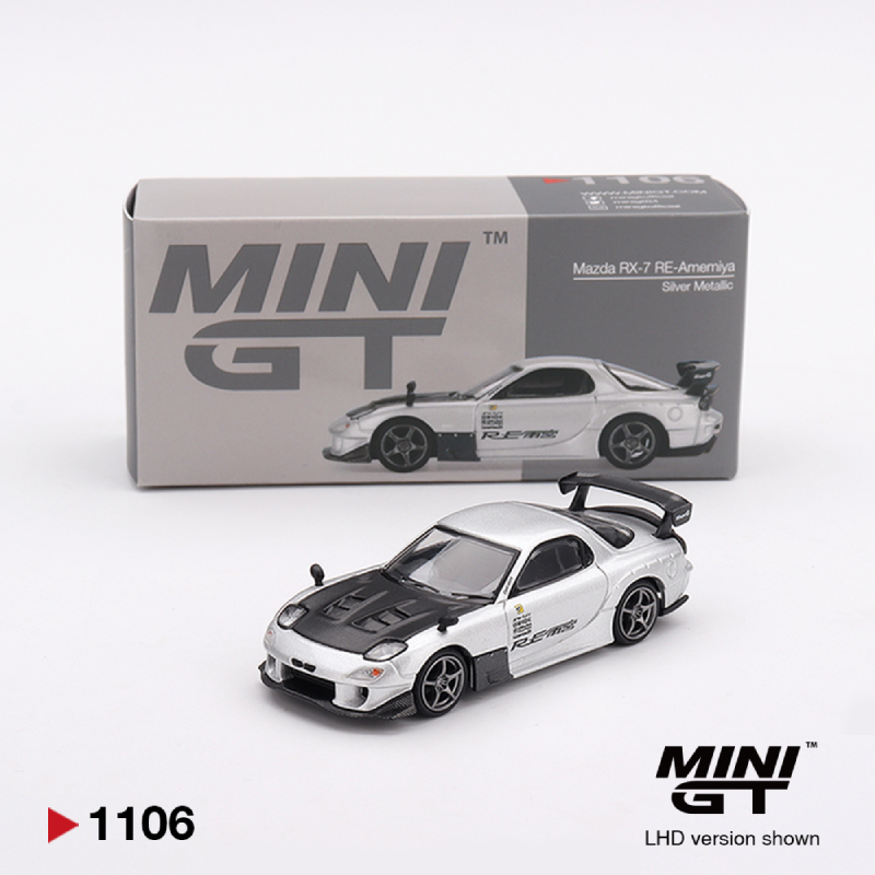 Mazda Rx-7 RE Amemiya Silver Metallic - 1106 - Mini GT