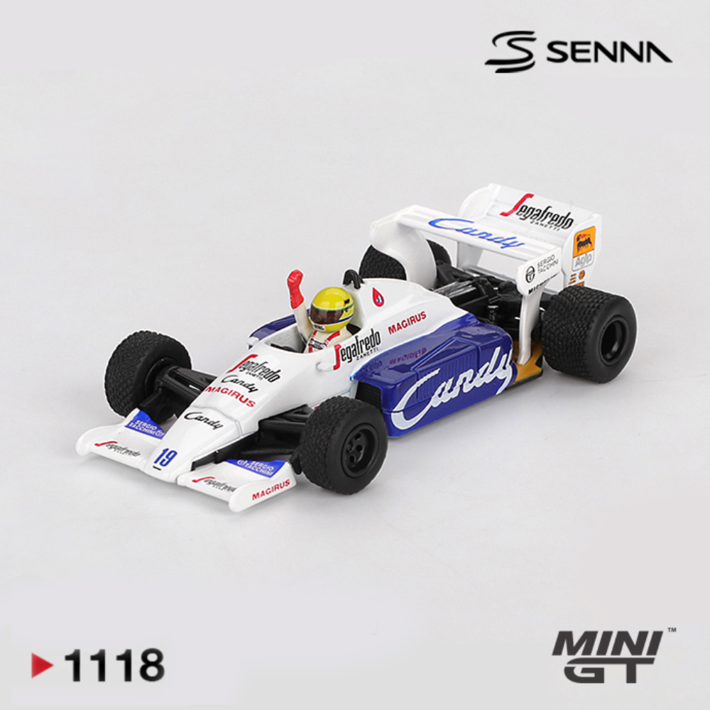 Toleman TG184 #19 - 1984 Monaco Grand Prix 2nd Place Ayrton Senna - 1118 - Mini GT