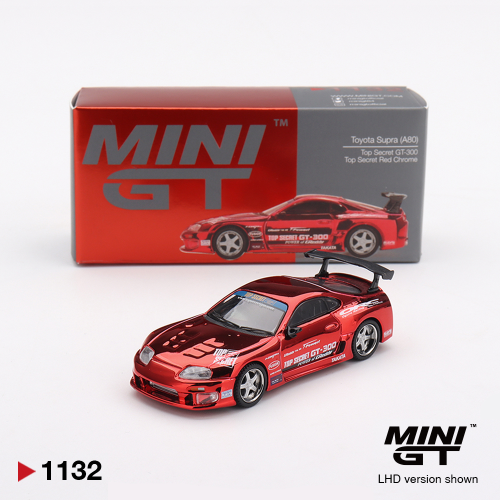 Toyota Supra (A80) Top Secret GT-300 – Top Secret Red Chrome - 1132 - Mini GT