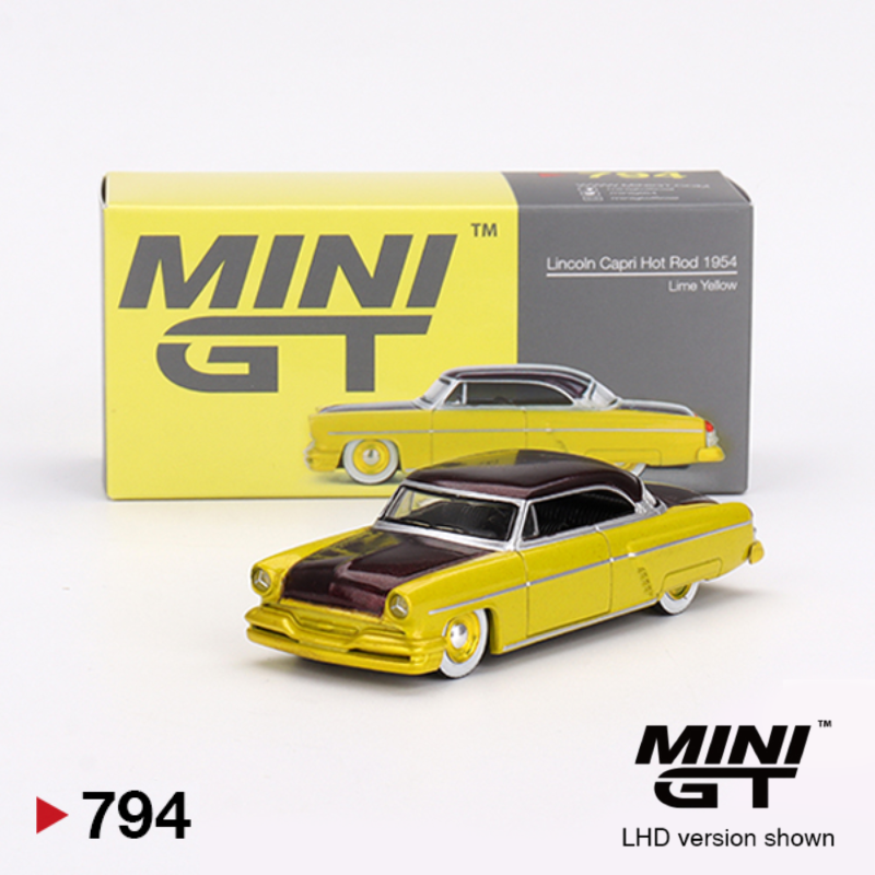 Lincoln Capri Hot Rod 1954 - Lime Yellow - 794 - Mini GT