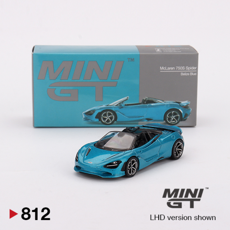 Mclaren 750s Spider - Belize Blue - 812 - Mini GT