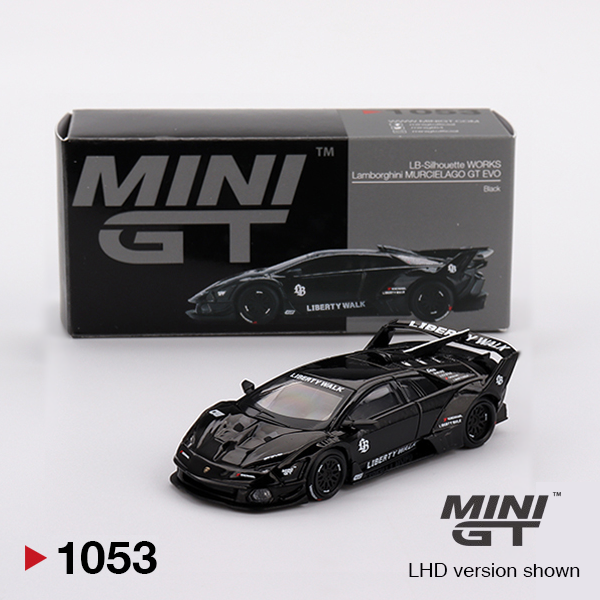 Lamborghini LB-Silhouette Works Murcielago GT- Evo Black - 1053 - Mini GT