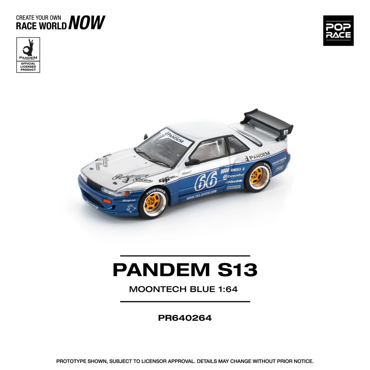 Nissan Pandem Silvia S13 Moontech Blue - 264 - Pop Race