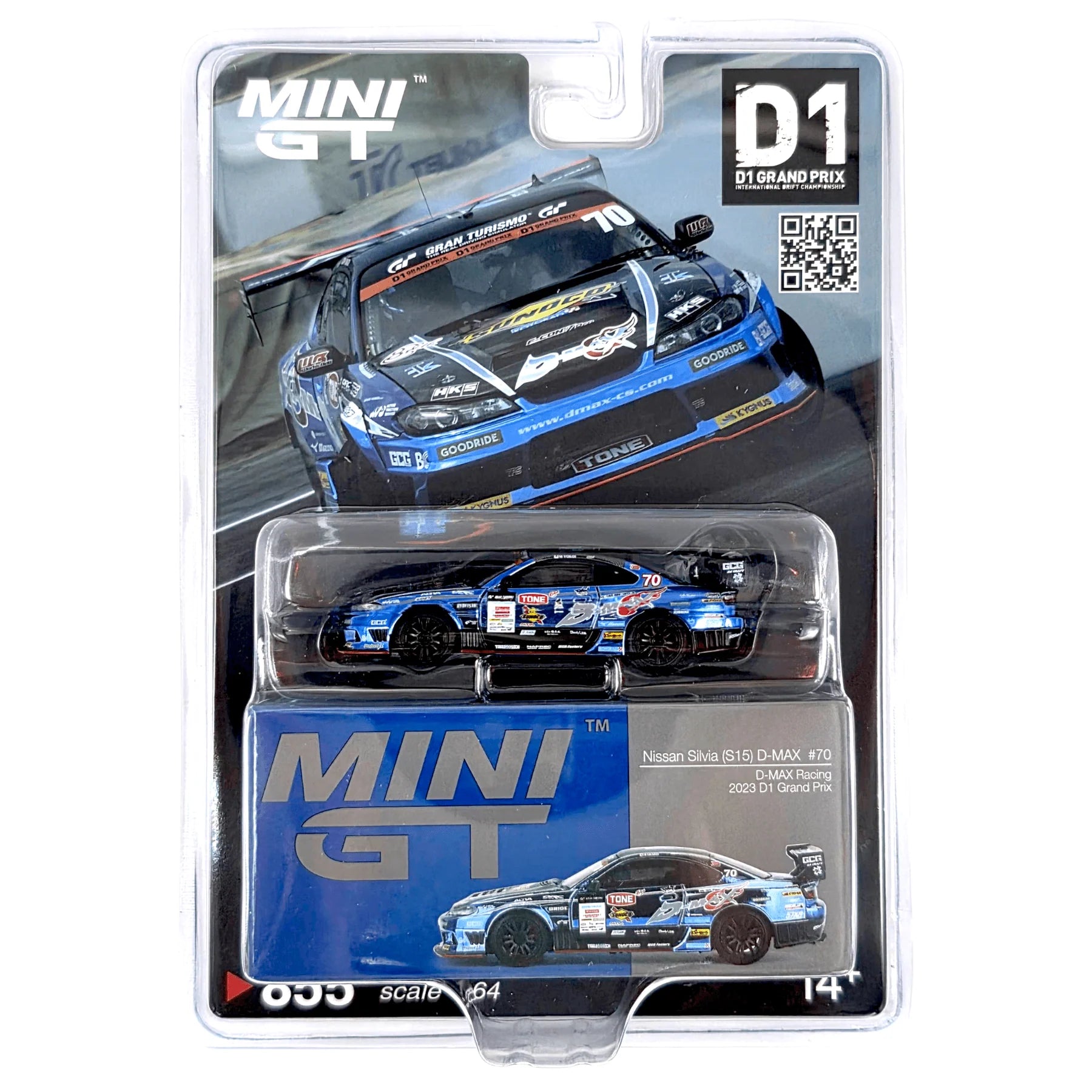 Nissan Silvia (S15) D-Max 70 - D-Max Racing 2023 D1 Grand Prix - 855 - Mini GT