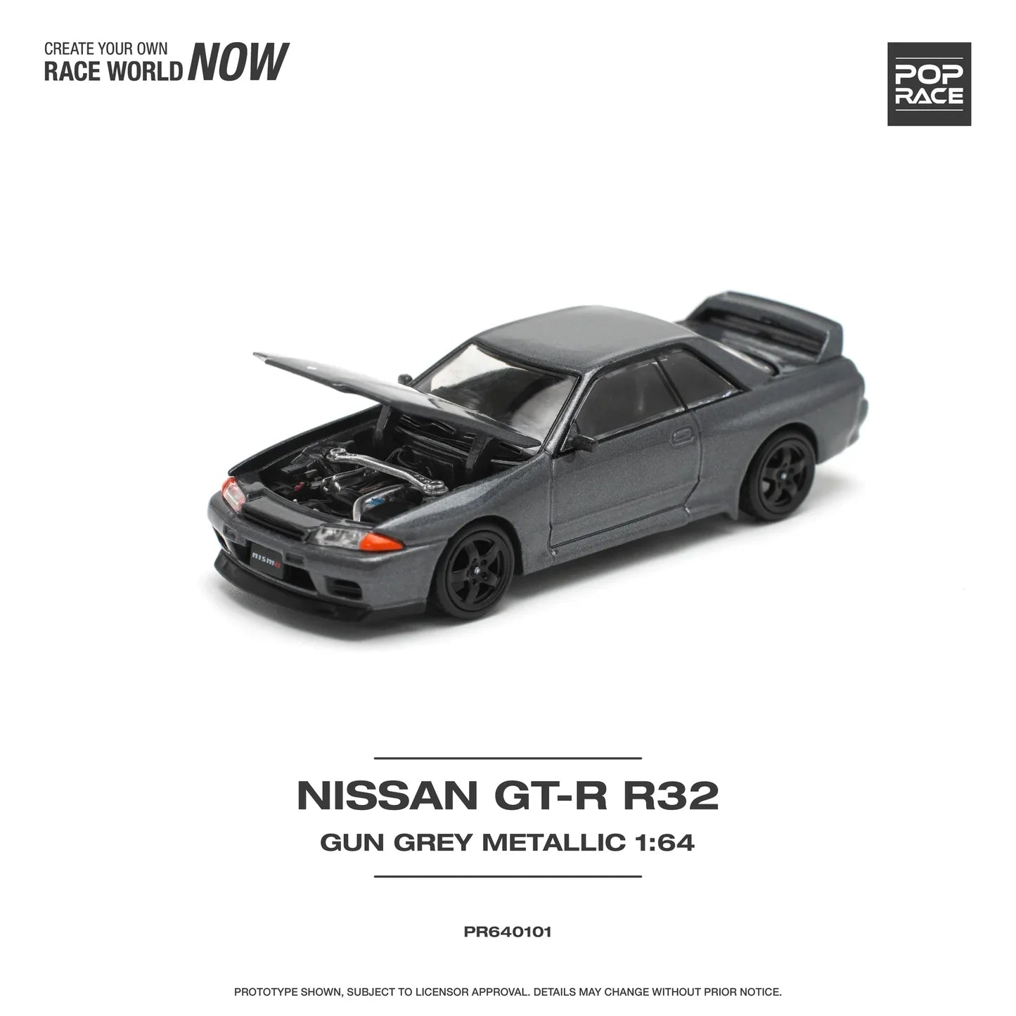 Nissan Skyline GT-R R32 Gun Grey Metallic - 101 - Pop Race